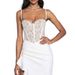 European And American Style New Summer Women's Fashionable Lace Suspenders Sexy Slim Slit Earring Dress For Women_ecoleips.com