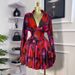 Women’s Clothing Spring New Style Elegant Printed V Neck Backless High Waist Dress Short Skirt_ecoleips.com