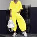 Women's Clothing Spring And Autumn New Cotton And Linen Women's Casual Fashion Long Sleeved Trousers Two Piece Suit_ecoleips.com