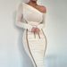 European And American Cross-border 2026 Autumn New Women's Long-sleeve Mesh Patchwork Off-shoulder Mid-length Elegant_ecoleips.com