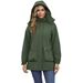 Women's Clothing Detachable Hood Winter Parka With Fleece Lining, Water-Resistant Windbreaker Jacket For Women, Warm Long Coat For Fall & Winter_ecoleips.com