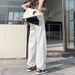 Narrow Straight-leg Jeans Women, 2026 Autumn New High-waisted Wide-leg Pants, Slimming And Drapey Floor-length Trousers_ecoleips.com