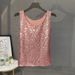 New Women's Clothing Sexy Women's Suit With Sequined Vest Undershirt And Sparkling Mesh Top Glittering Form-Fitting Party Outfit_ecoleips.com