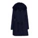 Women's Clothing Autumn And Winter Solid Color Fur Collar Hooded Medium And Long Warm Zipper Cotton Coat_ecoleips.com