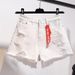 Women's Clothing Loose Wide Leg Hot Pants Light Colored Women's Denim Shorts Slim Girls Shorts_ecoleips.com