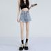 2025s Women's Denim Shorts Summer 2025 New High Waist Slimming Wide Leg Loose A-line Ultra Short Hot Pants Trendy Ins Thin_ecoleips.com