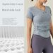 Women's Clothing V Neck Pleated Slim Yoga Short Sleeved Fitness Clothing Women's Tops Spring And Summer New Sports T Shirt_ecoleips.com