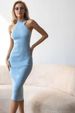 Women's Clothing Sleeveless Halterneck Maxi Dress – Slim Fit & Breathable Knit For Summer_ecoleips.com