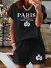 Women’s 2 Piece Outfit Set – Oversized Graphic T-Shirt And Biker Shorts Matching Set, Casual Summer Lounge Tracksuit For Daily Wear-353_ecoleips.com