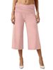 Women's Elegant Trousers, Solid Color, Straight Leg, Cropped Style, Loose Fit, Slimming, Low-waisted, Elongating The Legs, Versatile Casual Trousers, Suitable For Everyday Wear, Leisure, And Vacations._ecoleips.com