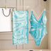 New Women's One Piece Swimsuit With Satin Square Scarf Position Printed Design American Style Fashion Swimwear_ecoleips.com