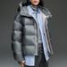 girl Girl Longing For Goose Down Jacket Women High-End Color-Block Hooded Short Loose Thickened Warm Coat Winter 2025 New Model_ecoleips.com