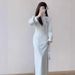 Thickeed Chiese Style Qipao 2025 New Elegat High-Ed Autum Witer Fleece-Lied Yellow Girl's Improved Dress For_ecoleips.com