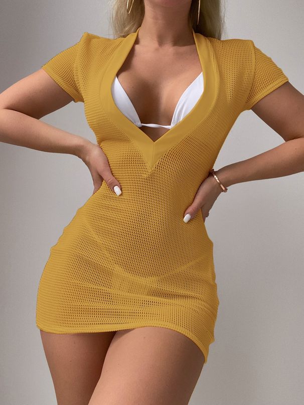 Women's Clothing Beach Clothes And Pants For Women With Sun Protection, High Elastic Deep V Neck, Sexy Slimming And Hip Wrap_ecoleips.com
