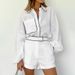 Women's Clothing French Commuter Style New Summer Pure Cotton Niche High End British White Suit_ecoleips.com