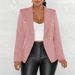 Women's Clothing Spring Hot Sale Spring And Autumn New Style Solid Color Fashion Casual Suit Short Jacket Women_ecoleips.com