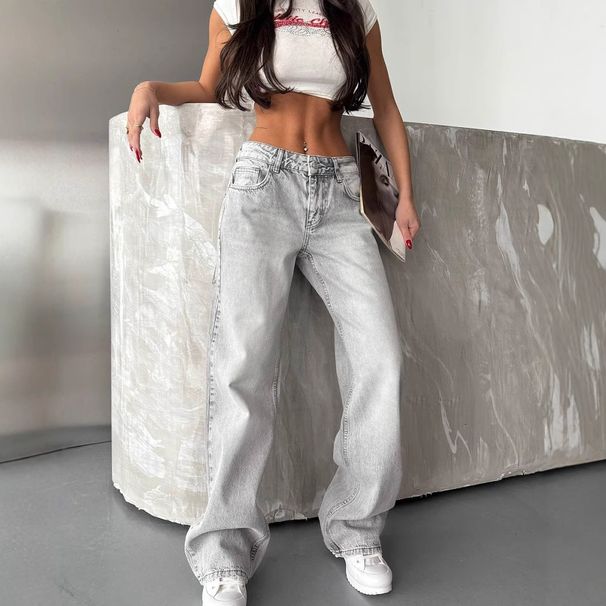 Vintage Washed Relaxed Straight-Leg Jeans (Low-Rise Boyfriend Fit, Stonewashed Cotton, Unisex Streetwear Staple, Effortless Layering Canvas)_ecoleips.com