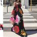Women's Clothing Sexy Top Printed Long Skirt Dress_ecoleips.com