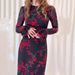 Women's Summer Vintage Slim-Fit Print 2026 French Floral European And American New Style Brightening Dress Plum_ecoleips.com