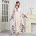 Verve Muslim Long Printed New Dubai Abaya Dress Noon_ecoleips.com