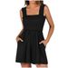 2027 Summer Fashion European-USA Style Wide-Leg Rompers Women Polyester Pure Color Strap Jumpsuit S-2XL_ecoleips.com