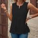 Women's Clothing Embroidery Stitching Lace Lace V Neck Sleeveless Vest Top_ecoleips.com