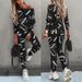 2025 Autumn New Women's Letter Print Sleeve Long Pants Casual Set_ecoleips.com
