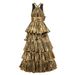 Women's Clothing sexy V neck dress sleeveless high waist high dress niche long dress adult ceremony dress_ecoleips.com