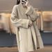 Women's Long Sleeved Sweater Jacket Thickened Mid-Length Solid Color Knitted Cardigan Loose And Lazy Style Outer Wear_ecoleips.com