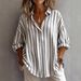 Spring Striped Loose Women's Shirt Long Sleeve Pullover American Style For Ladies_ecoleips.com