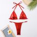 Women's Clothing Sexy Bikini Women's Two Piece Strap Bright Solid Color Swimsuit_ecoleips.com