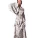 Spring Floral Print Dress - Round Neck Waist-Tie Maxi Dress (Breathable & Lightweight Perfect For Work & Weekend)_ecoleips.com