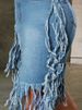 K Fashionable Trend Sexy Denim Fringed Midi Skirt_ecoleips.com