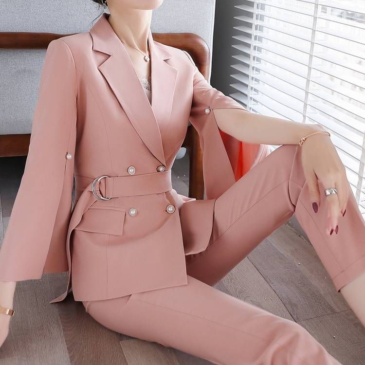 Women's Clothing New Nine-point Sleeve Small Suit Women's Professional Suit Fashion Elegant Slim-fit _ecoleips.com