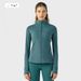 Women's Clothing New Yoga Sports Jacket Women's Elastic Zipper Running Fitness Yoga Long Sleeved Top Jacket_ecoleips.com