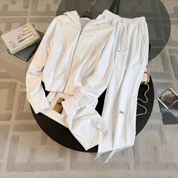 Women's Clothing Temperament Hooded Sweatshirt Casual Sportswear Suit For Women Spring New Style Fashion Age Reducing Narrow Pants Two Piece Suit_ecoleips.com