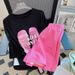 Women's Petite Size Two Piece Sports Shorts Set Stylish 3D Print Design Summer 2026 New Youthful Style_ecoleips.com