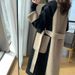 Women's Winter Thickened Large Size Loose Woolen Coat Color Matching Hepburn Style Long Belted Office Lady Coat_ecoleips.com
