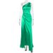 Women's Clothing One shoulder satin sexy slit dress long skirt new temperament slim dress _ecoleips.com