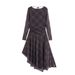 Women's Clothing Autumn New Women's Fashion Retro Plaid Pleated Tulle Dress 5039 284_ecoleips.com
