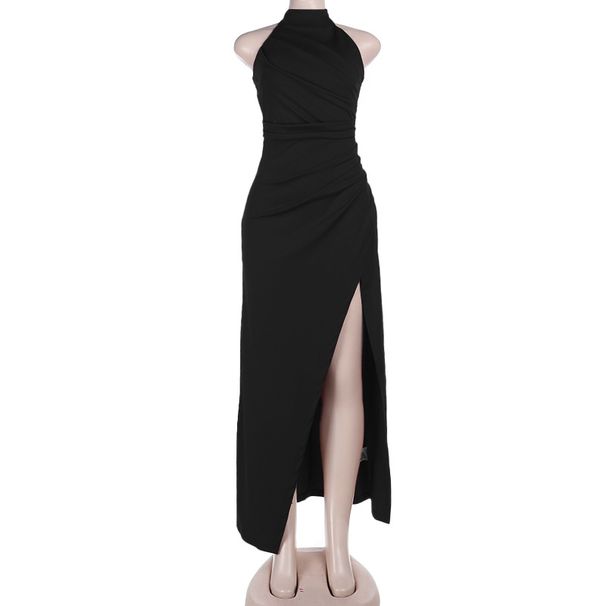 Elegant Halter Neck Maxi Dress For Women Evening Party Grubbing Best Seller_ecoleips.com