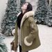 girl Girl Hooded Fleece Parka 2025 Winter New Down Jacket Women's Workwear Thickened Warm Cotton Coat Trendy_ecoleips.com