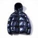 Shiny Padded Hooded Coat - Loose Fit Winter Jacket For Men & Women - Warm Polyester Puffer Coat In Silver, Black, Gold, Navy Blue (S-5XL)_ecoleips.com