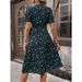 Real Shot In-stock Foreign Trade Cross-border 2025 New Hot-selling European And American Floral Wrap-around Tie-waist_ecoleips.com
