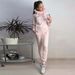 Women's Clothing Autumn and Winter Women's Clothing Hot Style Fleece Fashion Leather Badge Long Sleeve Hooded Casual Sports Suit_ecoleips.com