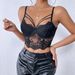 Summer Autumn Women's Sexy Lace Camisole Small Vest Eye Catching Design Perspective Chest Support Cross Border Fashion Top_ecoleips.com