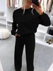 Women's Clothing Oversized Lounge Set – Drop Shoulder Top & Drawstring Pants (6 Colors, S-XXL)_ecoleips.com
