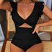 European American One Piece Swimsuit Backless Slim Fit Solid Color Sexy Russian Women's Fashion Cross Border Swimwear_ecoleips.com