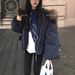 girl 2025 New American Retro Thickened Cotton Jacket With Large Fur Collar And Horn Buttons Women, Hooded Warm Coat For Women_ecoleips.com