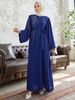 Verve 2210#Long Robe Women's Muslim Turkey Dubai Heavy Beaded Rhinestone Long Dress Abaya_ecoleips.com